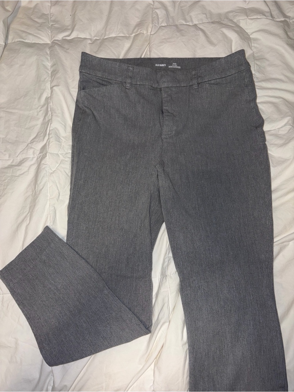 Old Navy Gray Straight-Leg Dress Pants